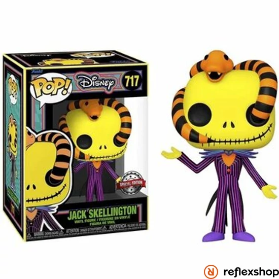 Funko Pop! Disney Nightmare Before Christmas - Jack with Snake (Black Light) (Special Edition) #717 Vinyl Figure #717