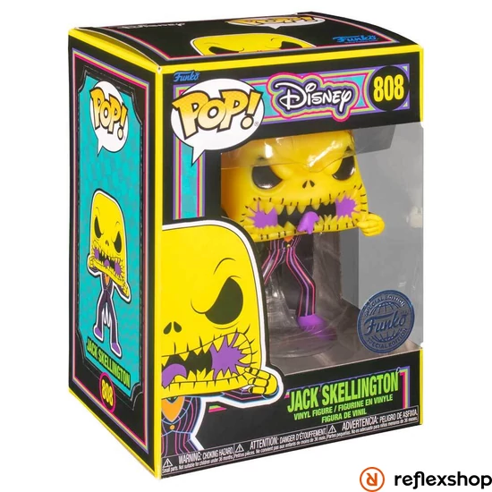 Funko Pop! Disney: The Nightmare Before Christmas - Jack Skellington (Blacklight) (Special Edition) #808 Vinyl Figure #808