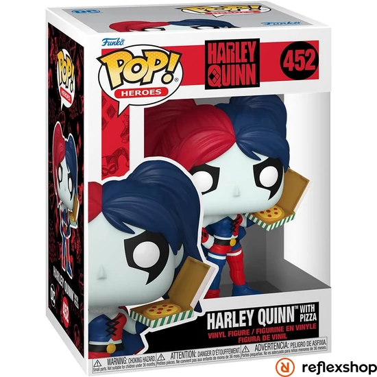 Funko POP! Heroes: DC - Harley Quinn w/pizza figura #452