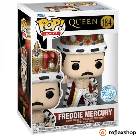 Funko Pop! Rocks: Queen - Freddie Mercury King (Diamond Collection) (Special Edition) #184 Vinyl Figure #184