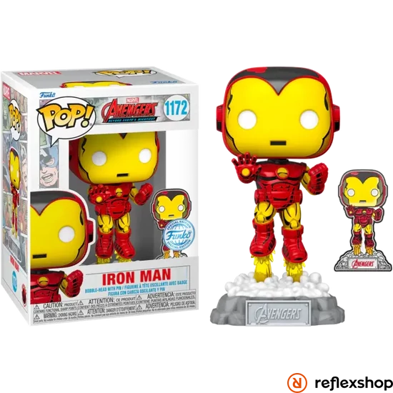 Funko Pop! Marvel: Avengers Beyond Earth's Mightiest Comic - Iron Man (with Pin) (Special Edition) #1172 Bobble-Head Vinyl Figure