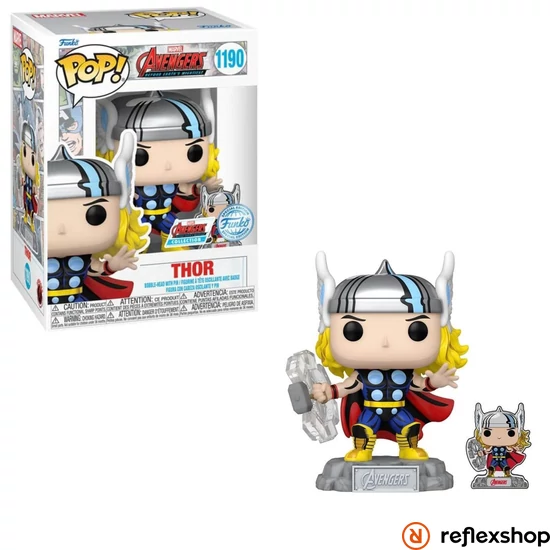 Funko Pop! Marvel: Avengers Beyond Earth's Mightiest Comic - Thor (with Pin) (Special Edition) #1190 Bobble-Head Vinyl Figure
