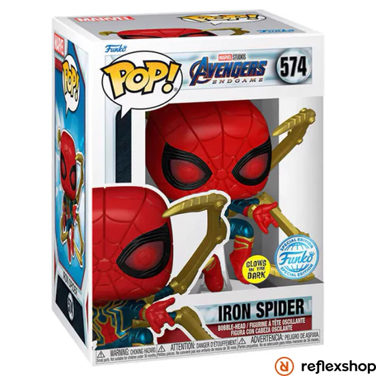 Funko Pop! Marvel: Avengers Endgame - Iron Spider (with Gauntlet) (Glows in the Dark) (Special Edition) #574 Bobble-Head Vinyl Figure