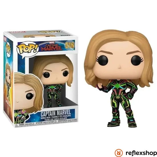 Funko Pop! Marvel: Captain Marvel - Captain Marvel (Neon Suit) (GW) (SE) #516 BH Vinyl Figure