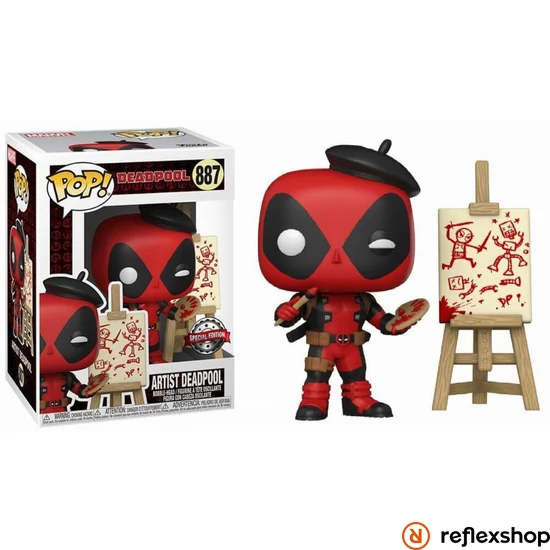 Funko Pop! Marvel: Deadpool - Artist Deadpool (Special Edition) #887 Bobble-Head Vinyl Figure