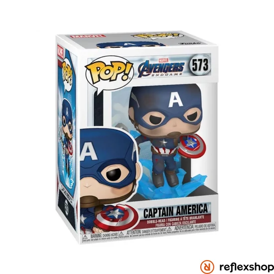 POP Marvel: Endgame- Capt A w/BrokenShield&Mjolnir