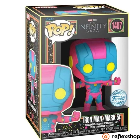 Funko POP! Marvel: Iron Man (Blacklight) figura #1407