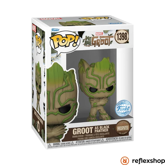 Funko POP! Marvel: We Are Groot - Black Panther Groot figura #1398