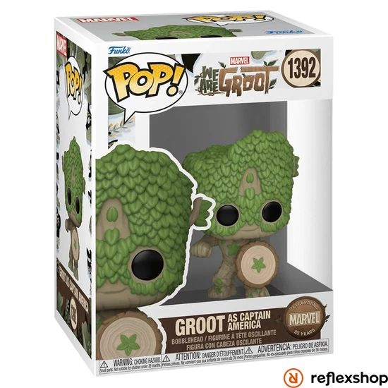 Funko POP! Marvel: We Are Groot - Captain America Groot figura #1392