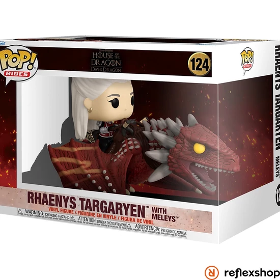 Funko POP! Rides: House of the Dragon - Rhaenys Targaryen with Meleys figura #124