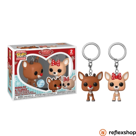 Funko POP! Rudolph the Red-Nosed Reindeer - Rudolph & Clarice kulcstartó