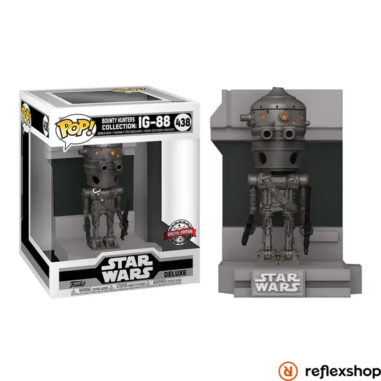 Funko Pop! Star Wars Deluxe: Bounty Hunters Collection - IG-88 (Metallic) (Special Edition) #438 Bobble-Head Vinyl Figure