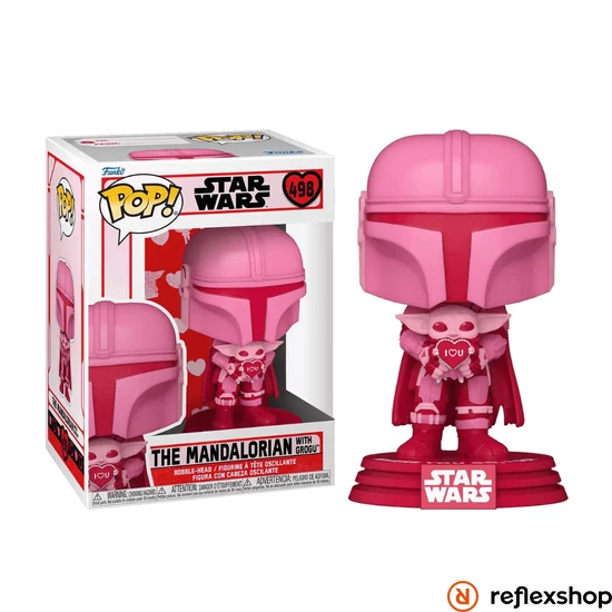 Funko POP! Star Wars: Valentines - Mando w/Grogu figura #498