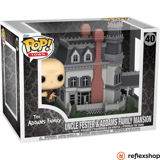 Funko POP! Town: The Addams Family - Uncle Fester w/Addams Familiy Mansion figura #40