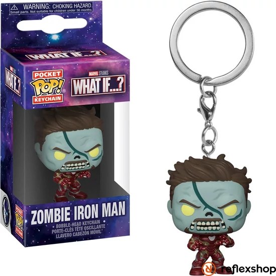 Funko POP! What If...? - Zombie Iron Man kulcstartó