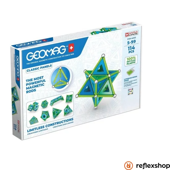 Geomag mágneses építőjáték - Classic Panelek, 114 db-os