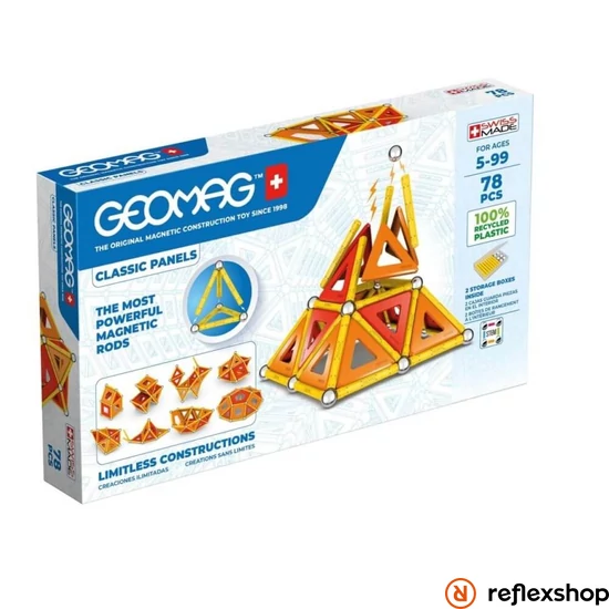 Geomag mágneses építőjáték - Classic Panelek, 78 db-os