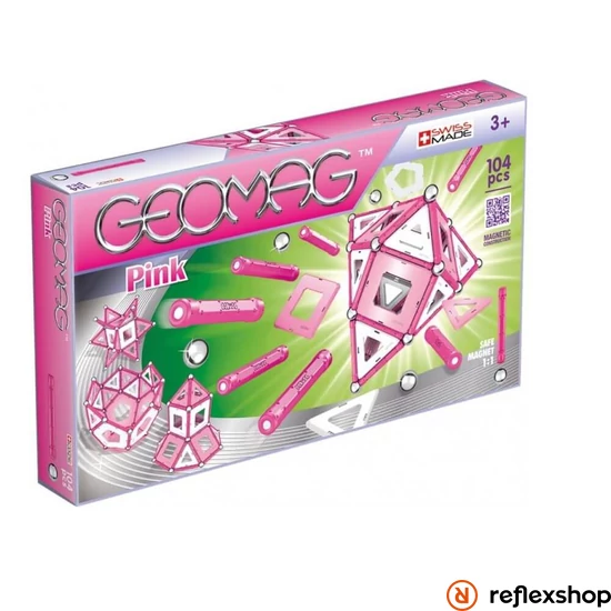 Geomag mágneses építőjáték - pink, 104 db-os