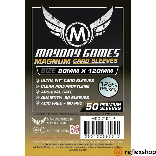 Mayday Games Premium Magnum Gold kártyavédő 80 x 120 mm