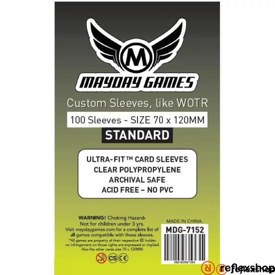 Mayday Games Standard egyedi kiadás WOTR-CE kártyavédő (100 db-os csomag) 70 x 120 mm