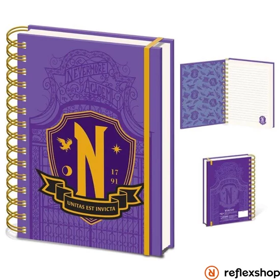 Wednesday (Nevermore Shield) A/5 spirál jegyzetfüzet