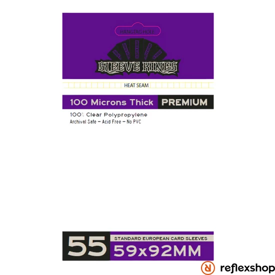 Sleeve Kings Euro kártyavédő (55 db-os csomag) 59 x 92 mm