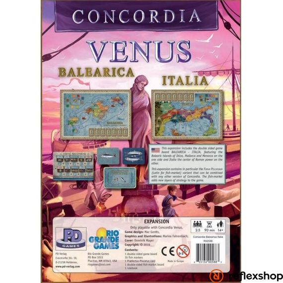 Concordia Balearica/Italia, angol nyelvű társasjáték