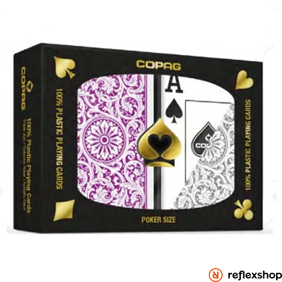 COPAG 1546 PKJ dupla póker lila/szürke UNIQUE kártya