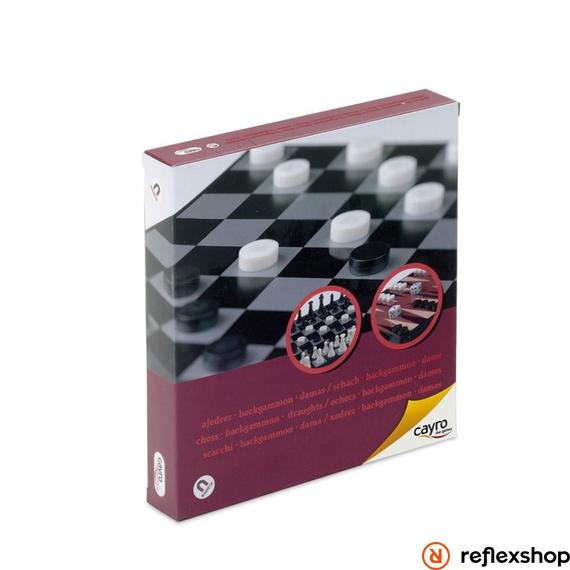 Sakk-dáma-backgammon játék - mágneses