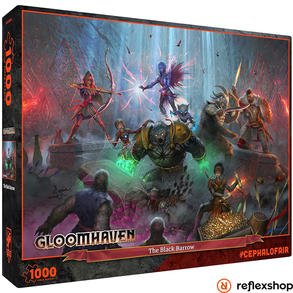 Gloomhaven –The Black Barrow, 1000 db-os puzzle 
