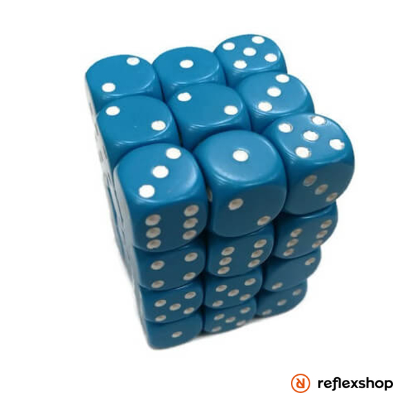 d6 kockablokk, kis kockákkal (36 kocka), kék, fehér pöttyös