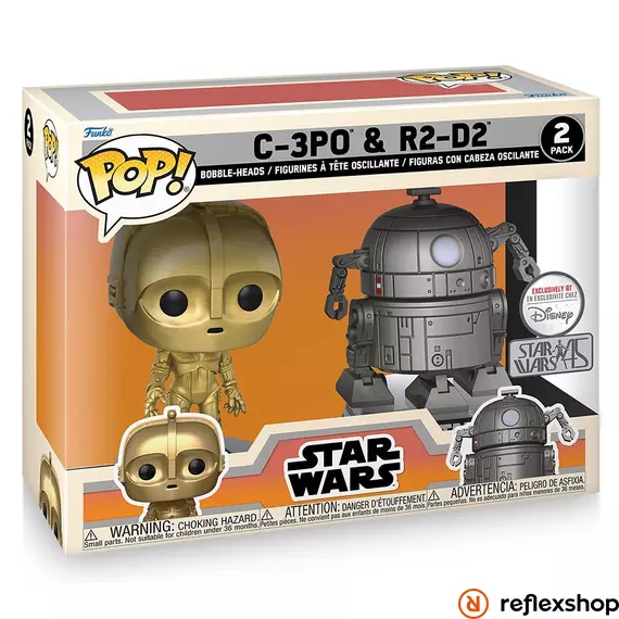 Funko Pop! Disney: Star Wars Concept - C-3PO &amp; R2-D2 bólogatós figurák