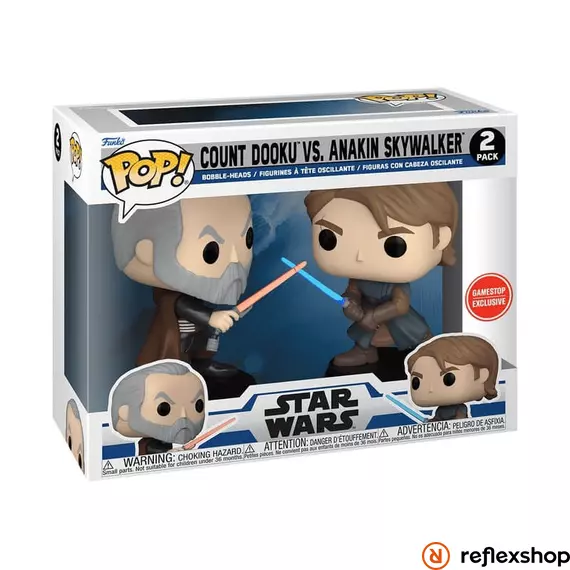 Funko POP! 2-Pack: Disney Star Wars Clone Wars - Count Dooku vs Anakin Skywalker (Gamestop Exclusive) Bobble-Heads