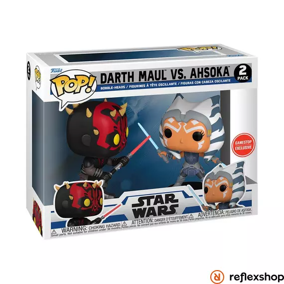 Funko POP! 2-Pack Disney: Star Wars Clone Wars - Darth Maul vs. Ahsoka (Gamestop Exclusive) Bobble-Heads