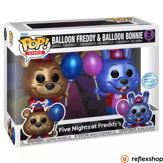 Funko POP! 2-Pack Games: Five Nights at Freddy's - Balloon Freddy & Balloon Bonnie (Metallic) (SE)