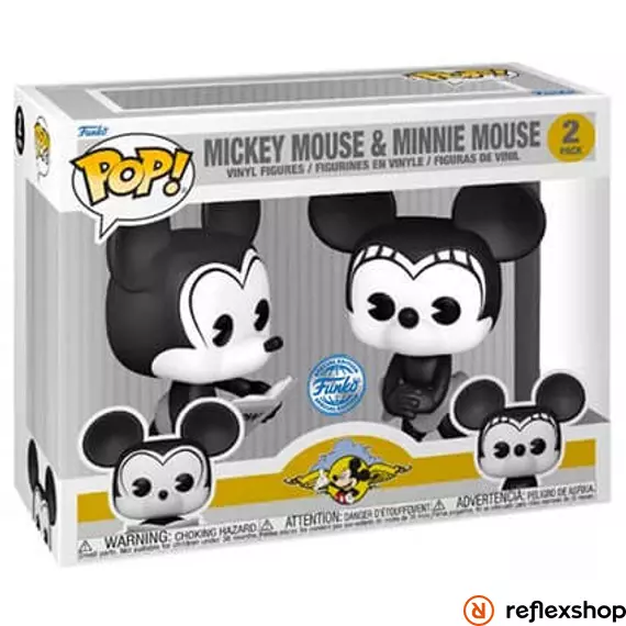 Funko Pop! 2-Pack: Disney - Plane Crazy Mickey & Minnie Mouse (Special Edition) Vinyl Figures