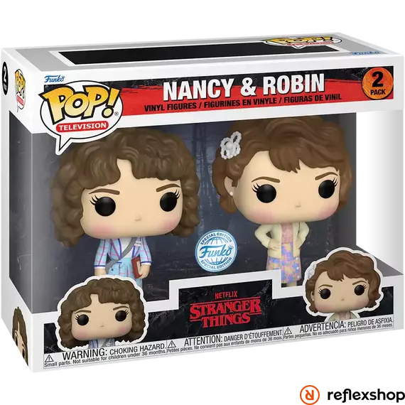 Funko Pop! 2-Pack Television: Stranger Things - Nancy & Robin (Special Edition) Vinyl Figures