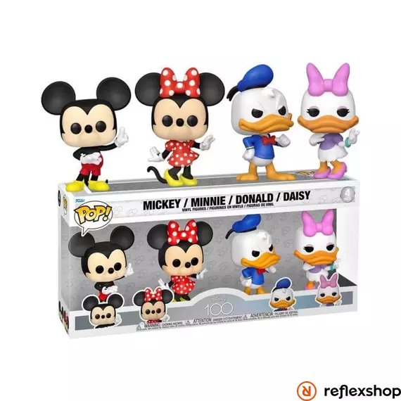 Funko Pop! 4-Pack: Disney 100th: Mickey / Minnie / Donald / Daisy (Special Edition) Vinyl Figures