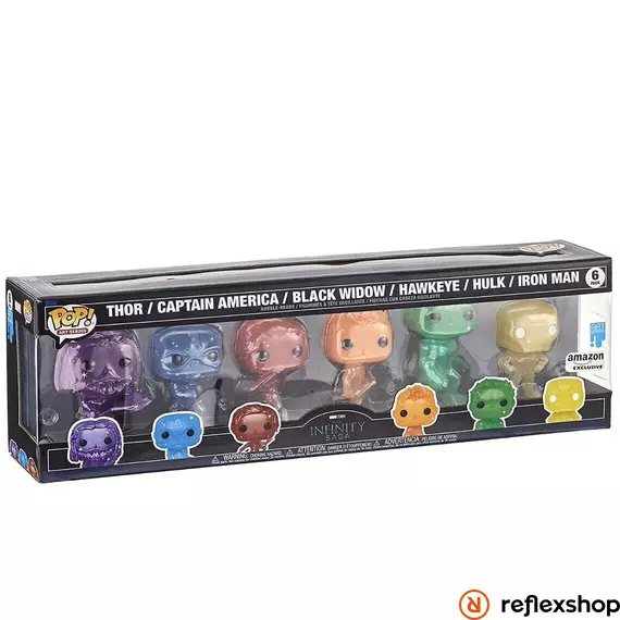 Funko Pop! 6-Pack Artist Series: Marvel The Infinity Saga - Thor / Captain America / Black Widow / Hawkeye / Hulk / Iron Man (Amazon Exclusive) Vinyl Figures