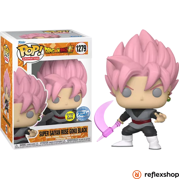 Funko Pop! Animation: Dragon Ball Super S6 - Super Saiyan Rose Goku (with Translucent Scythe) (Glows in the Dark) (Special Edition) #1279 Vinyl Figure