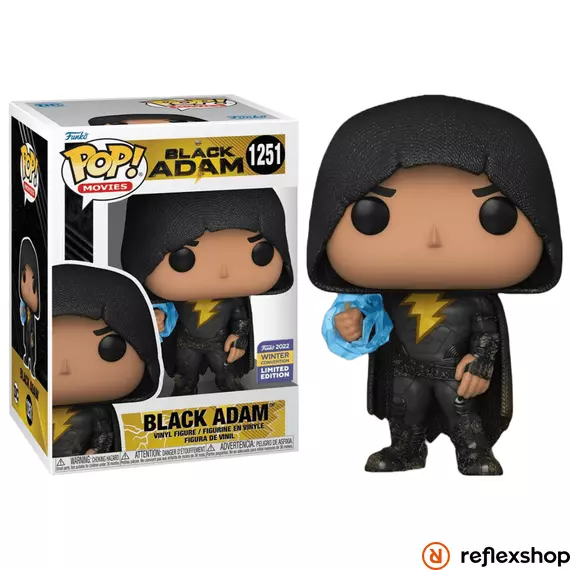 Funko Pop! DC Movies: Black Adam - Black Adam (with Cloak) (Convention Limited Edition) #1251 Vinyl Figure #1251