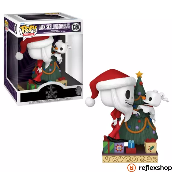 Funko POP! Deluxe: The Nightmare Before Christmas 30th - Jack&amp;Zero w/Tree figura