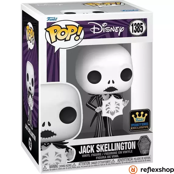 Funko POP! Disney: The Nightmare Before Christmas 30th - Jack Skellington (with Snowflake) (Funko Specialty Seried Exclusive) figura #1385