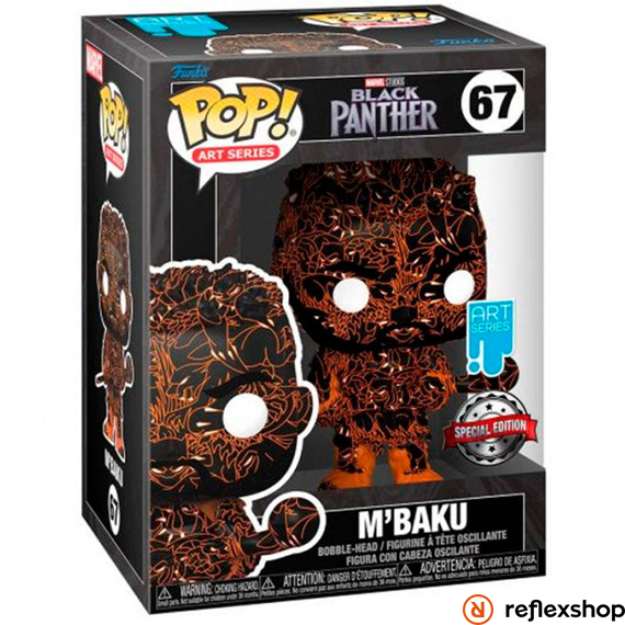 Funko Pop! Marvel Art Series: Marvel Black Panther Legacy S1 - M'Baku (with Plastic Case) (Special Edition) #67 Bobble-Head Vinyl Figure #67