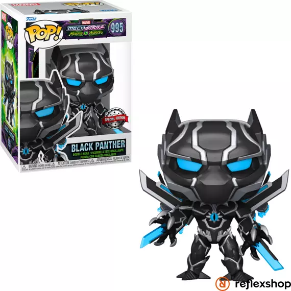 Funko Pop! Marvel: Mech Strike Monster Hunters - Black Panth.er Special Edition #995 Bobble-Head Vinyl Figure #995