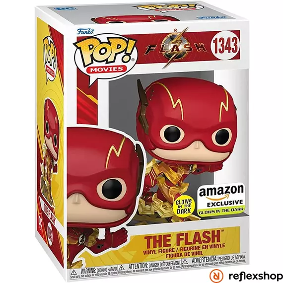 Funko Pop! Movies DC: The Flash - The Flash (Running) (Glows in the Dark) (Amazon Exclusive) #1343 Vinyl Figure