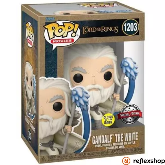 Funko Pop! Movies: Lord of the Rings - Gandalf The White (with Sword & Staff) (Glows in the Dark) (Special Edition) #1203 Vinyl Figure