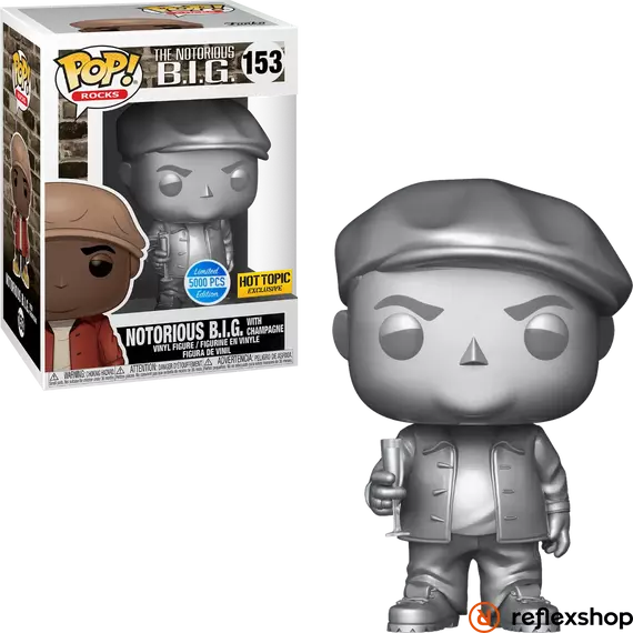 Funko Pop! Rocks: Notorious B.I.G. with Champagne (Metallic) (5000 Pcs Limited Edition) #153 Vinyl Figure