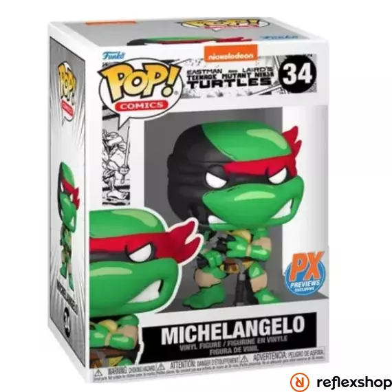 Funko Pop! Comics: Teenage Mutant Ninja Turtles - Michelangelo* (PX Previews Exclusive) #34 Vinyl Figure #34