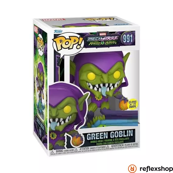 Funko Pop! Marvel: Mech Strike Monster Hunters - Green Goblin (Glows in the Dark) (Special Edition) #991 Bobble-Head Vinyl Figure #991